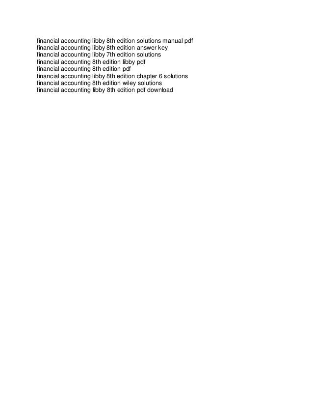 Financial Accounting Libby Pdf
